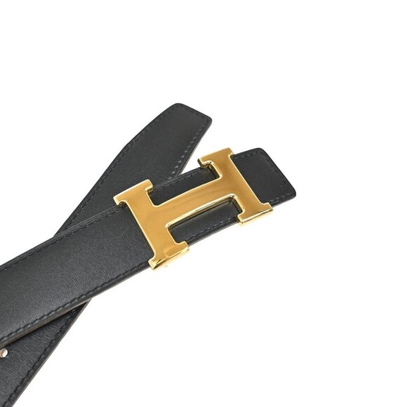 HERMES Constance H Logo Reversible Buckle Belt Leather Size 70 BK BN GHW 70RL196 - Picture 5 of 10